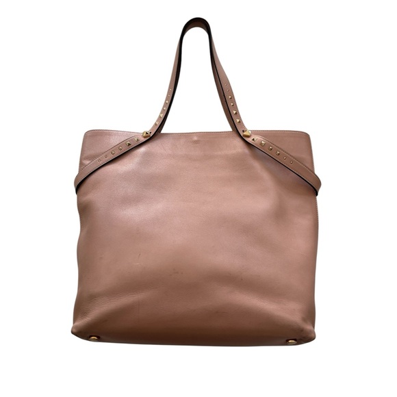 VALENTINO GARAVANI Love Stud Calfskin Leather Tote Pink - Picture 3 of 15